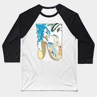 AFGHAN HOUND. Blue Domino  Afghan with blue haired goddess. Baseball T-Shirt